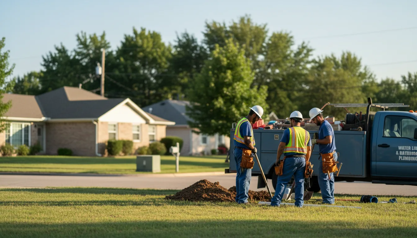 Residential water line and bathroom plumbing service in Qulin, MO